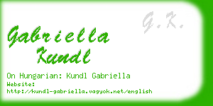 gabriella kundl business card